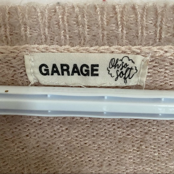 Garage Fuzzy Light Pink Sweater Size S - Picture 9 of 9